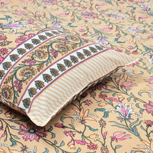 Load image into Gallery viewer, 100% Cotton Block Print Bedsheet - Lily
