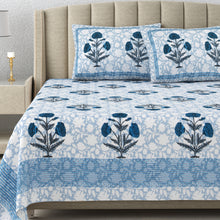 Load image into Gallery viewer, 100% Cotton Block Print Bedsheet - Boota
